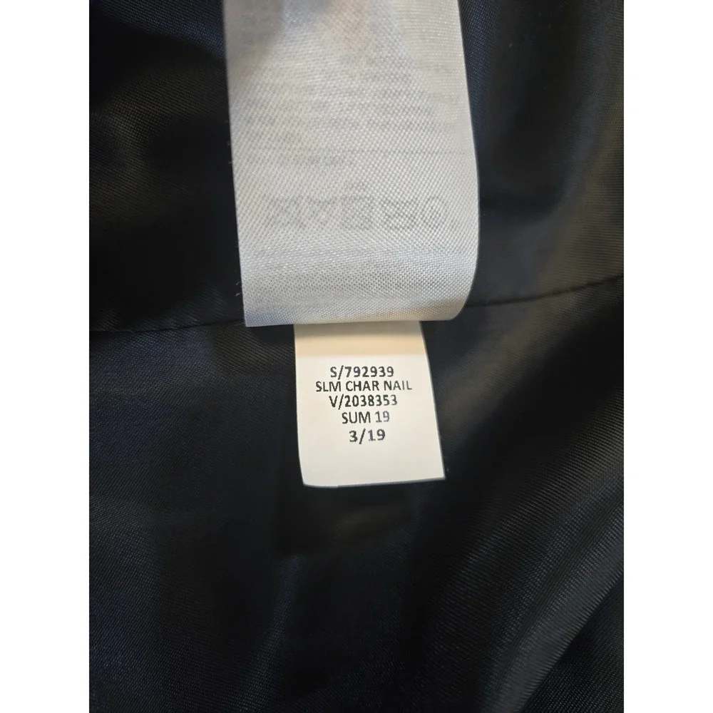 Banana Republic Mens 42L Slim Fit Charcoal Gray Nailhead Blazer Suit Jacket 42 L